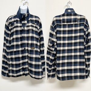 G Star Raw Vintage Mens Blue Black Plaid Arctic Bruce Long Sleeve Check Shirt